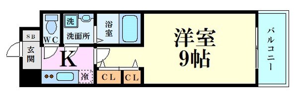 北浜駅 徒歩5分 2階の物件間取画像